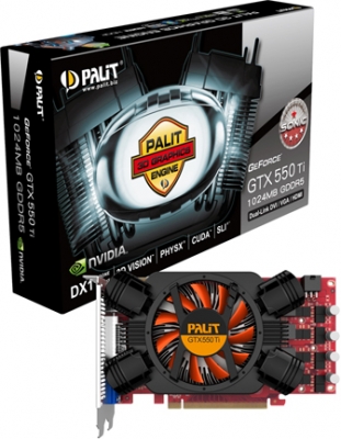 Palit GeForce® GTX 550 Ti (1024MB GDDR5) Sonic Edition 1000 4400 Palit GeForce® GTX 550 Ti 1024MB GDDR5 Sonic Edition 1000 4400