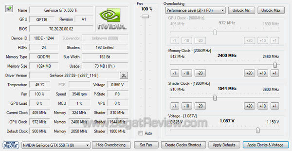 nvidia gtx 550 ti oc 972 4800