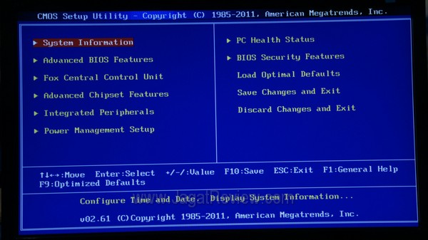 BIOS MainMenu