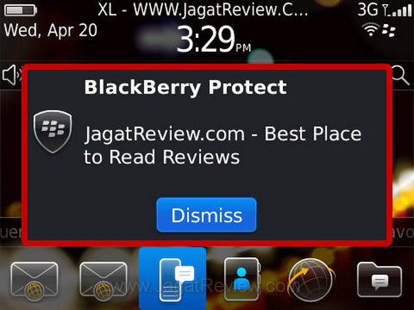 Blackberry Protect Display Message