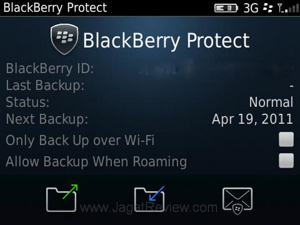 Blackberry Protect Layar Utama