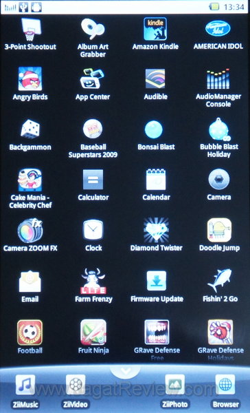 Creative Ziio 7 MenuScreen