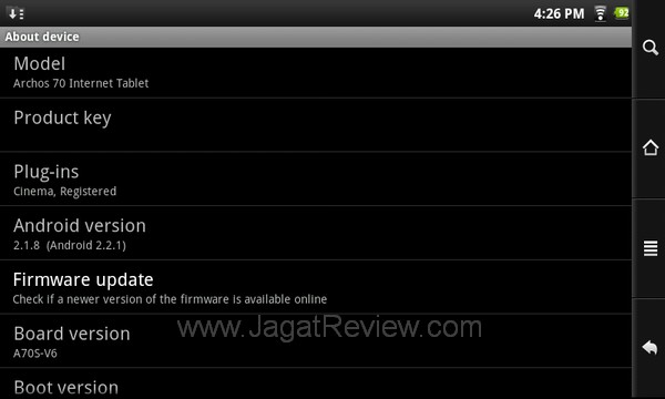 archos 70 internet tablet about