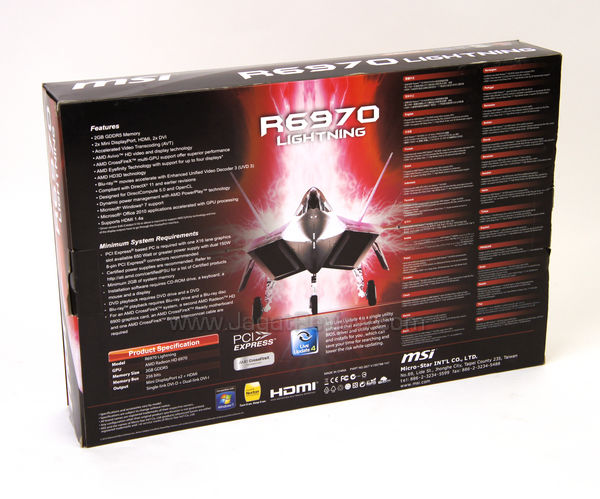 msi hd 6970 lightning back box msi hd 6970 lightning back