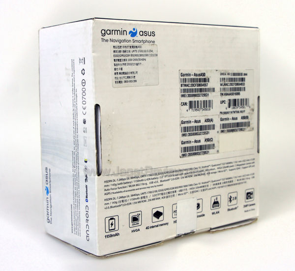 Garmin Asus A50 - Kotak Penjualan belakang Garmin Asus A50 Kotak Penjualan belakang