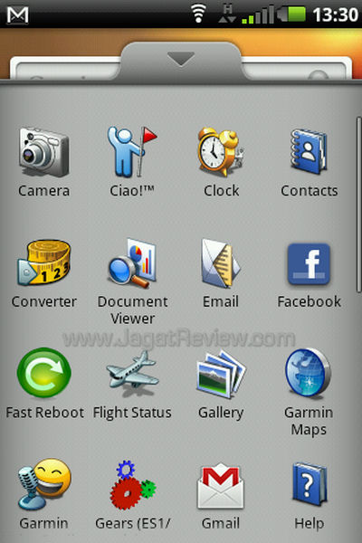 Garmin Asus A50 - Menu Screen Garmin Asus A50 Menu Screen