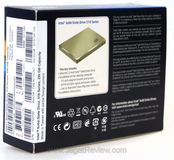 Intel 510 Series Kemasan Belakang