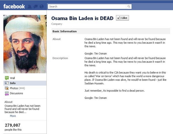 Osama bin Laden is DEAD