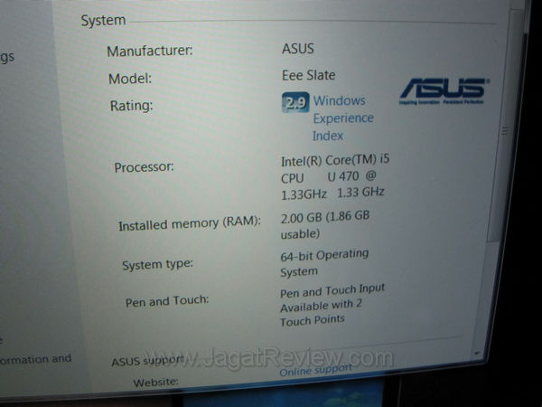 Spesifikasi Asus Eee Slate Spesifikasi Asus Eee Slate