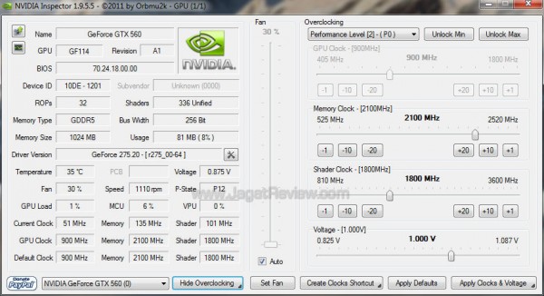palit 560 sp nv inspector