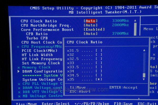 BIOS MIT CPU Multiplier