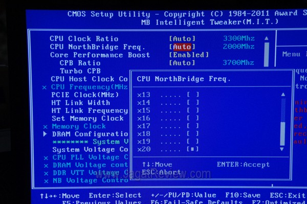 BIOS MIT CPU NB Frequency