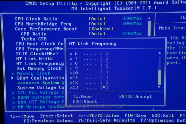 BIOS MIT HT Link Frequency