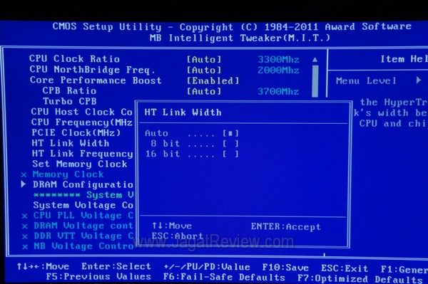 BIOS MIT HT Link Width