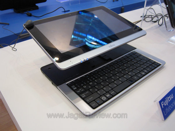 Fujitsu Lifebook TH40D bs dilipat jd tablet dan kl mau ngetik bs dikeluarin keyboardnya