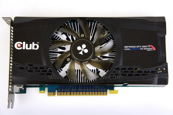 club3d gtx 550 ti 2gb top view