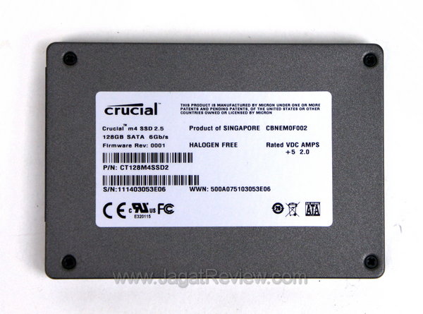 Crucial M4SSD 128GB - Bagian Belakang Crucial M4SSD 128GB Bagian Belakang