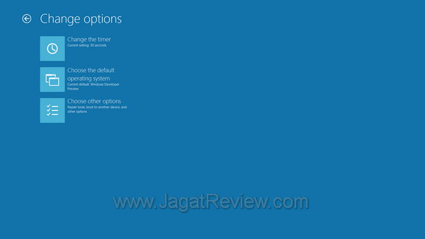 Boot Manager Windows 8 settings