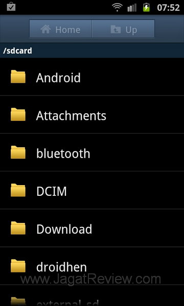 Samsung Galaxy SII File Manager