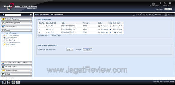 Thecus Interface Storage