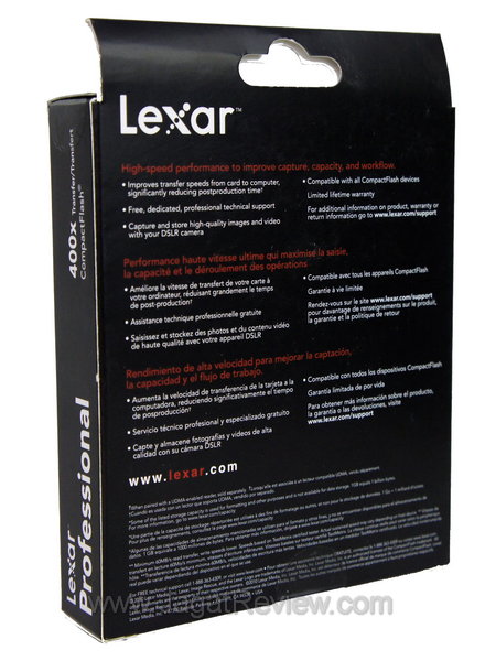 Lexar CF 400x 16GB KemasanBelakang