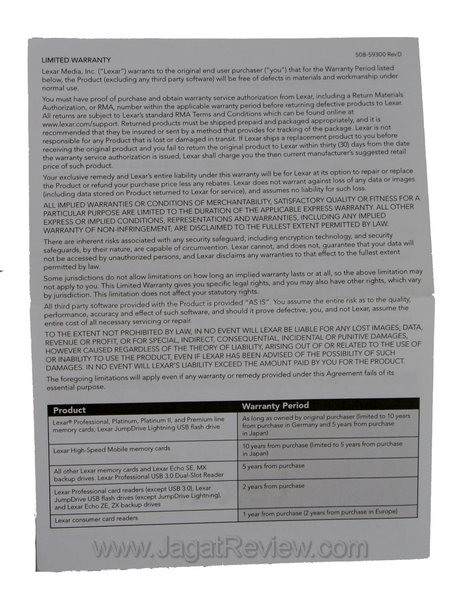 Lexar CF 400x 16GB Manual