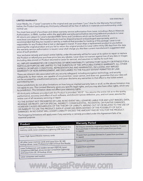 Lexar CF 8 GB 600x Manual