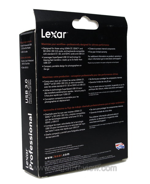 Lexar Professional Card Reader Kemasan Belakang