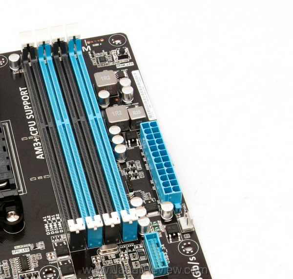 asus m5a99x evo jagatreview dimm slots 24 pin power connector