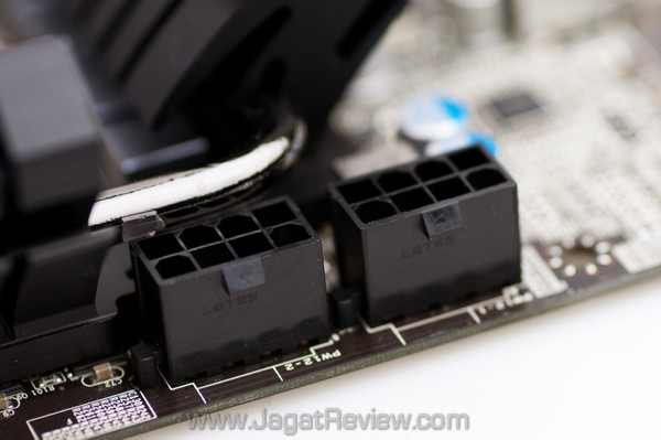 evga p67 ftw jagatreview dual 8-pin power connector evga p67 ftw jagatreview dual 8 pin power connector