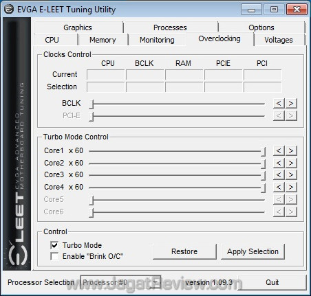 evga p67 ftw jagatreview e leet overclocking tab