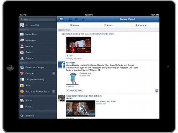 facebook-ipad facebook ipad