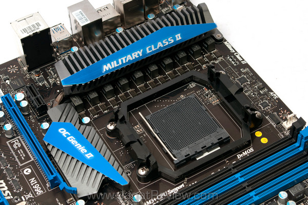 msi 990fxa gd80 jagatreview processor socket hsf northbridge+vrm