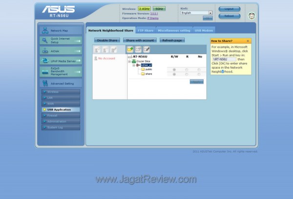 Asus RT-N56U - WebInterface28 Asus RT N56U WebInterface28