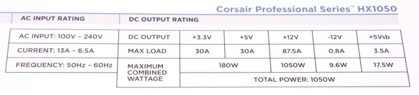 Cosair HX1050 3