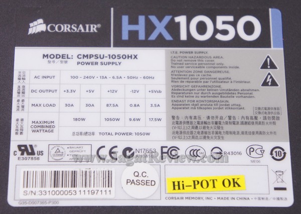 Cosair HX1050 8
