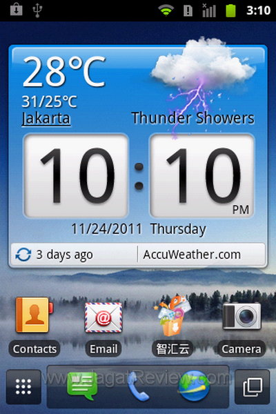 Huawei Ideos X3 - HomeScreen Huawei Ideos X3 HomeScreen
