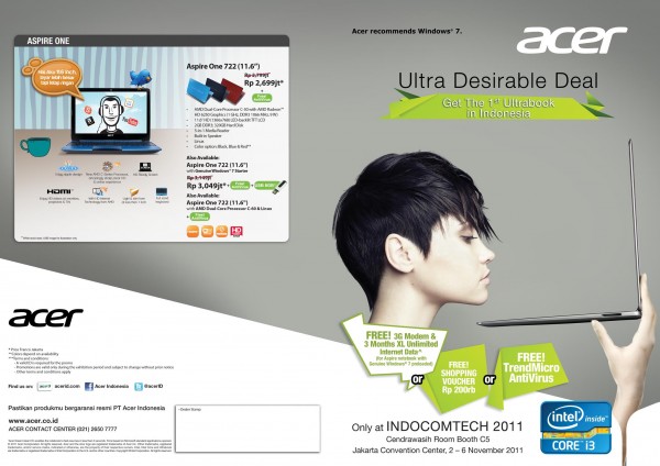 Promo Acer Indcomtech 2011 2