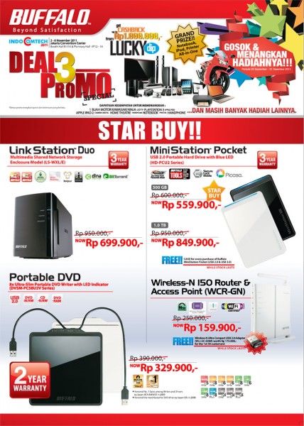 Promo Buffalo Indcomtech 2011 list harga 2