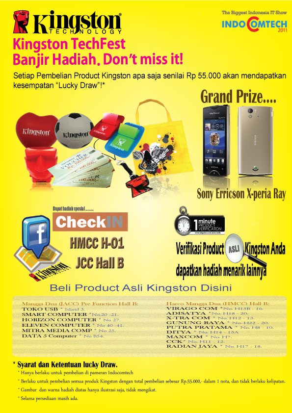 Promo Kingston Indocomtech 2011
