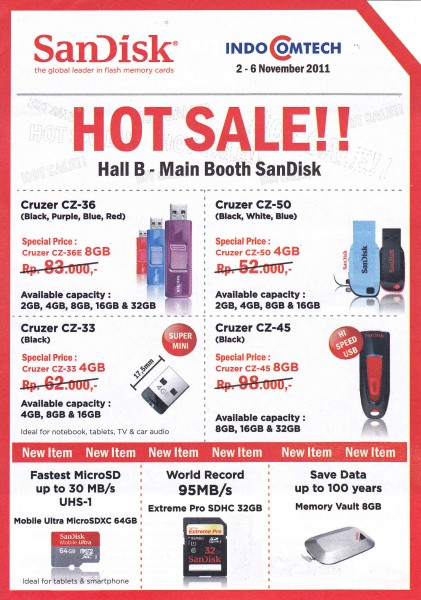Promo San Disk Indocomtech 2011