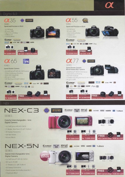 Promo Sony Camera Camcorder Indocomtech 2011 8