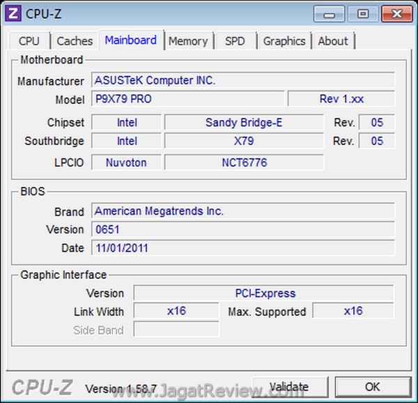 ASUS P9X79 Pro CPUZ mainboard