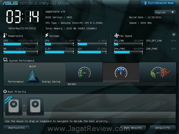 ASUS Sabretooth X79 BIOS EZ Mode