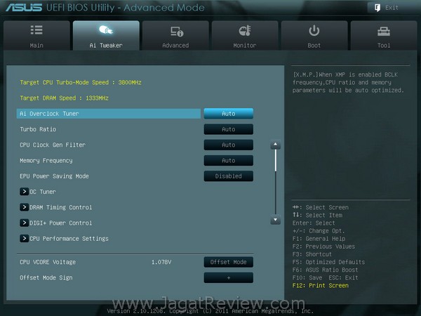 ASUS Sabretooth X79 BIOS TabAiTweaker