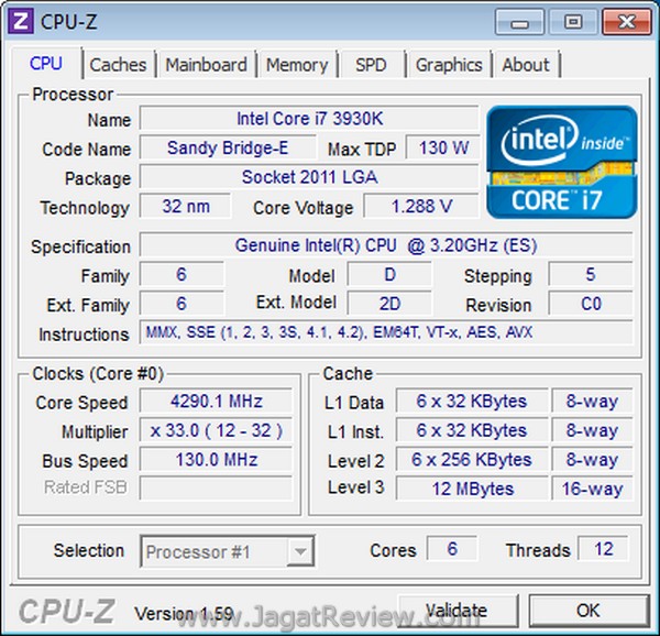 ASUS Sabretooth X79 CPUZ cpu 4290