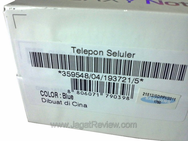Galaxy Note Unboxing Nomor Serial