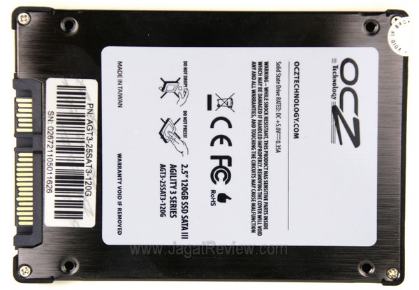 OCZ Agility 3 120 - Belakang SSDBelakang Agility3