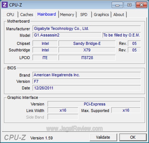 Gigabyte G1 Assassin2 CPUZ mainboard