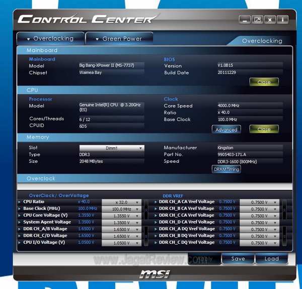MSI BigBangXPowerII Utility ControlCente OC1